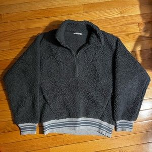 American Eagle Sherpa Quarter Zip Sweater